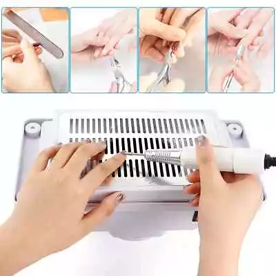 Nail Vacuum Cleaner Nail Table Fans Suction Dust Collector 3 Bags Nail Manicure • $74.54