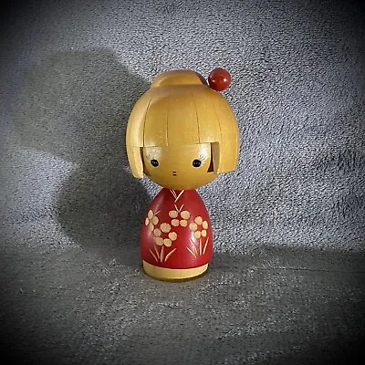 Kokeshi Doll - Vintage Japanese Wooden Folk Art - Genuine Collectible • £27.99
