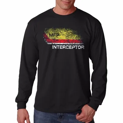 Mad Max MFP Interceptor Pursuit Car V8 Black Long Sleeve Cotton T-shirt OZ9279 • $20.14