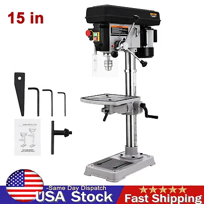 15'' Benchtop Drill Press Pure Copper Motor 12Variable Speed 288-3084RPM W/Guard • $479.99
