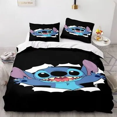 $76.50 • Buy Stitch Making A Crack Love Lilo And Stitch Cartoon Bedding Set