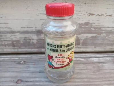 ---Vintage Watkins Kid’s Candy Flavored Vitamin Glass Bottle • $9.99