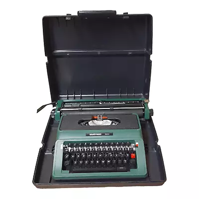 Silver Reed 500 Typewriter Green In Hard Case Vintage Tested And Working • £49