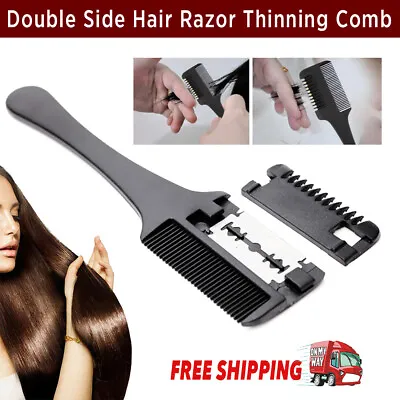 Hair Trimming Razor Comb Brush Grooming Blade Trim Thinning And Cutting Hair • £2.86