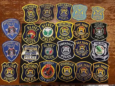 Vintage Obsolete State Of Michigan Police Patches Mixed  Lot Of 23 Item 257 • $12.51