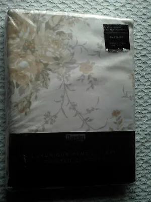 £29.99 • Buy Dunelm  Alexandra  Beige Floral Pencil Pleat Curtains 66 X 72