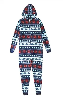 ALDI GEAR Winter 2023 Unisex Adult One Piece Pajama Hooded Zip Jumpsuit Size XL • $23.19
