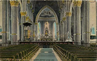 1912 Church Of Sacred Heart Notre Dame South Bend Indiana Postcard • $9.99