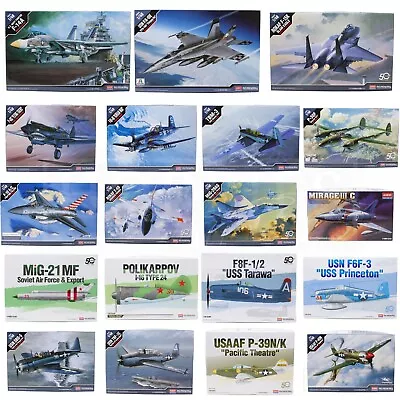 Academy 1/48 Scale Model Plane Kits Spitfire F-15 MiG Huckebein Mirage Aircraft • £23.37