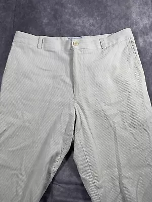 Southern Tide Pants Mens 36x32 Skipjack Seersucker White • $22