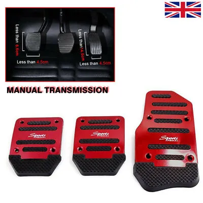 £7.98 • Buy 1Set New Red Universal Non-Slip Pedals Pad Cover Car Manual Interior Accessories