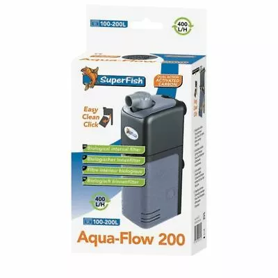 £29.14 • Buy Aqua Flow 200 Dual Action Internal Aquarium Filter Fish Tank Filter 400L/H