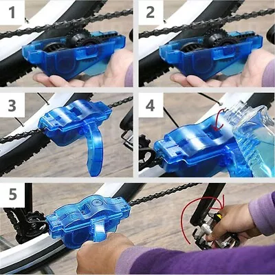 MTB Bicycle Chain Cleaner Bike Brushes Scrubber Cycling Cleaning Tool Accessory • $5.98
