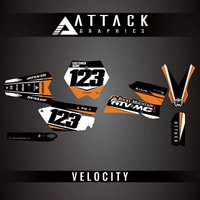 Attack Graphics Custom Velocity Complete Bike Graphics Kit For KTM 105 SX 2006 • $91