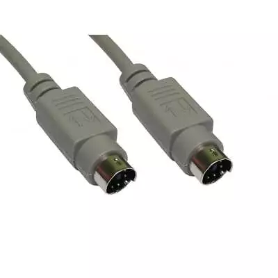 £3.89 • Buy 2m 6 Pin Mini DIN PS/2 PS2 Male To Male Data Cable Lead Keyboard Mouse Switchbox