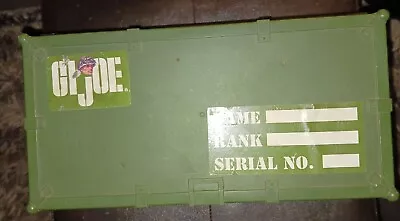 Vtg Gi Joe Army Green Tool Box Plastic 1997 Hasbro Foot Locker Case • $15