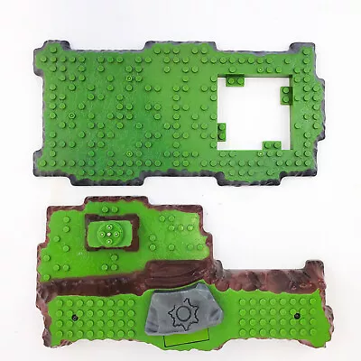 Mega Bloks Base Plates Terrain Landscape Lot Of 2 Grass Grey Edge & Brown Edge • $20.99