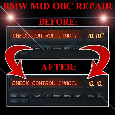 BMW 3-Series E36 RADIO STEREO DISPLAY MID OBC - LCD Screen Display Pixel REPAIR • $99