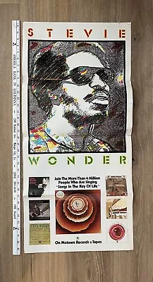 Rare Original 1976 STEVIE WONDER Motown Record Store LP Promo Poster Soul WOW • $49.99