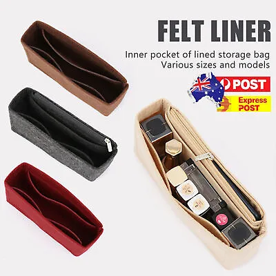 Travel Organiser Handbag Felt Bag Tote Insert Liner Purse Pouch Women 4 Sizes AU • $10.44