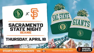 Presale-San Francisco Giants Sacramento State Night Special Event Beanie 4/18/24 • $24.99