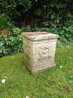 Vintage Stone Garden Planter Plinth • £40