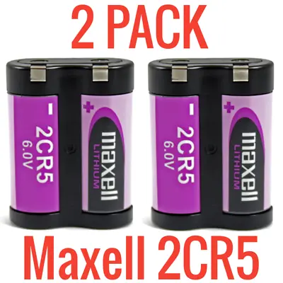 2 Pack Maxell 6V 2CR5 Photo Camera Lithium Battery New DL45 KL2CR5 5032LC • $6.99