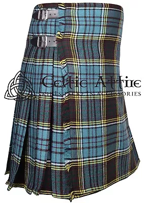 Armstrong Tartan 8 Yard Kilt - Custom Made - 16 Oz - Scottish Highlander Kilt • $44