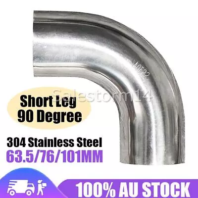 2.5  3  4  INCH 90 Degree Short Leg Mandrel Bend Stainless Steel Exhaust Pipe I • $34.95