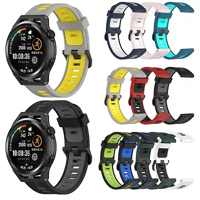 Samsung Galaxy Watch 20MM/ 22MM Dual Colors Sport Silicone Replacement Belt Band • $8.49