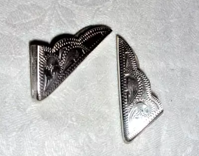 Pair Vogt Sterling Overlay Collar Tips Points • $45