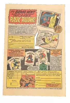 1968 Marvel Inflatable Plastic Pillow Vintage Print Ad • $12