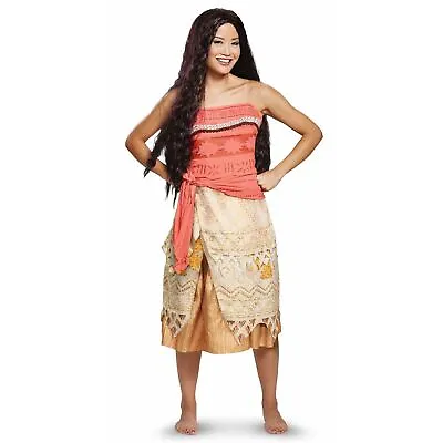 £57.99 • Buy Adult Disney Official Classic Moana Costume Women`s Princess Fancy Dress Size M
