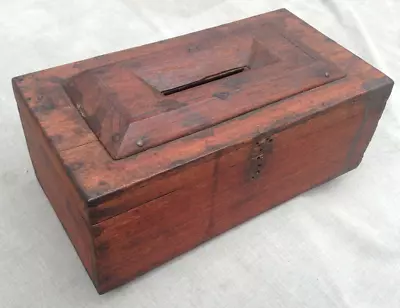 Vintage Ballot Box Old Solid Wood Box With Fantastic Patina • $109.50