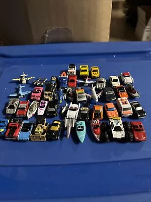 Lot Of 44 Micro Machines Cars Trucks Planes Boats 1980 ‘s • $26