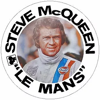 STEVE MCQUEEN LE MANS GULF RACING TAG HEUER MOTORSPORT STICKERS X2 • £5.99