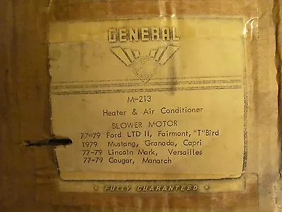 NOS General Automotive Products PM-213 Heater/Blower Motor • $20