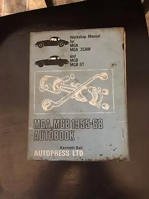 Vintage 1955-68 Mg Midget Mga-2 Cam & Mbg Gt Workshop Manual Autobook Free Ship • $19.59