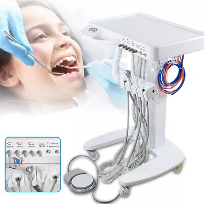 4H Portable Mobile Dental Delivery Unit System Cart Treatment Work Compressor US • $492.90