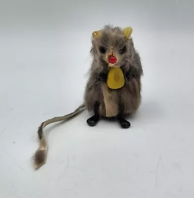 Vtg 1979 RUSS Bernie & Co. Real Fur Mouse Eating Corn Mini Grey Made In Korea  • $14.95