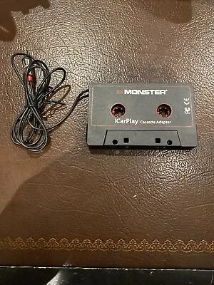 Monster Aux Cord Cassette Adapter - ICarPlay For Car Tape Deck Auxiliary • $1