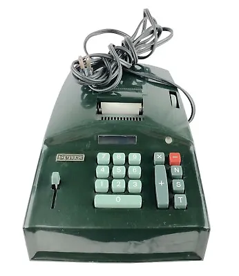 Vintage Sears Dark Green Electric Adding Machine 873.58182 Working 1970s Japan • $49.99