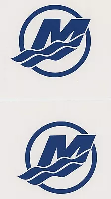 2x  MERCURY MARINE 4  Blue Decals  Stickers  Boats  Windows  Decal • $6.98