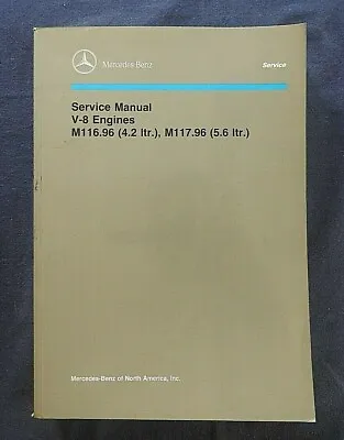 1986-1991 Mercedes-benz 420 Sel 560 Sl Sel Sec V-8  Engine  Service Manual Nice • $499.95