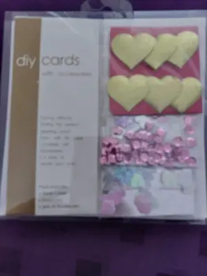 DIY Card Making Kit 08 With Accessories Gold Hearts Etc. Crafts • £2