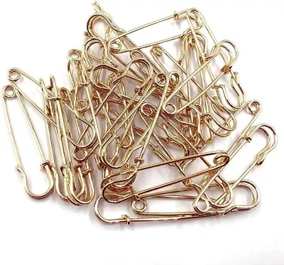 30 Pcs Safety Pins Brooches Heavy Duty Safety Pin - Gold 2 Inch Blanket Pins • $12.02