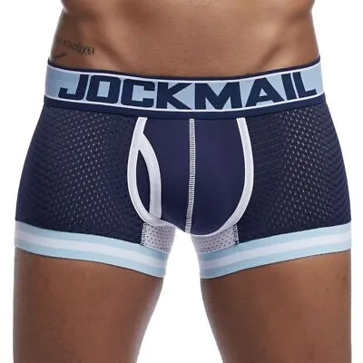 JOCKMAIL Sexy Men's Underwear Boxer Breathable Mesh Boxershorts Pouch Trunks • $8.99