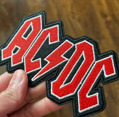 AC/DC Pop Rock Metal Music Band Patch Logo Iron Sew On Embroidered Embroidery • $5.99