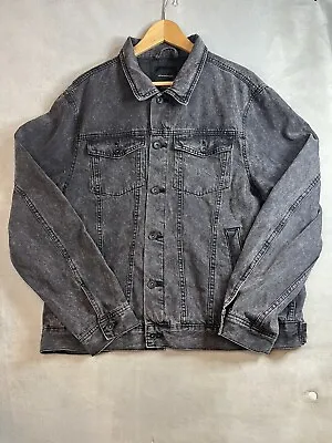 Cotton On Black Denim Jean Jacket Men’s Extra Large Marty Mcfly • $17.99