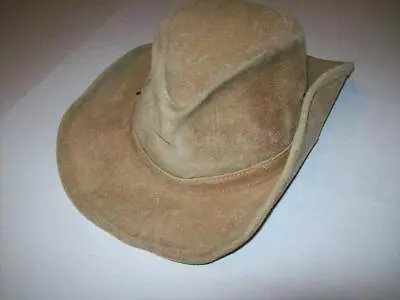 Minnetonka Brown Leather Western Cowboy Outback The Aussie Hat Size Extra Large • $31.99